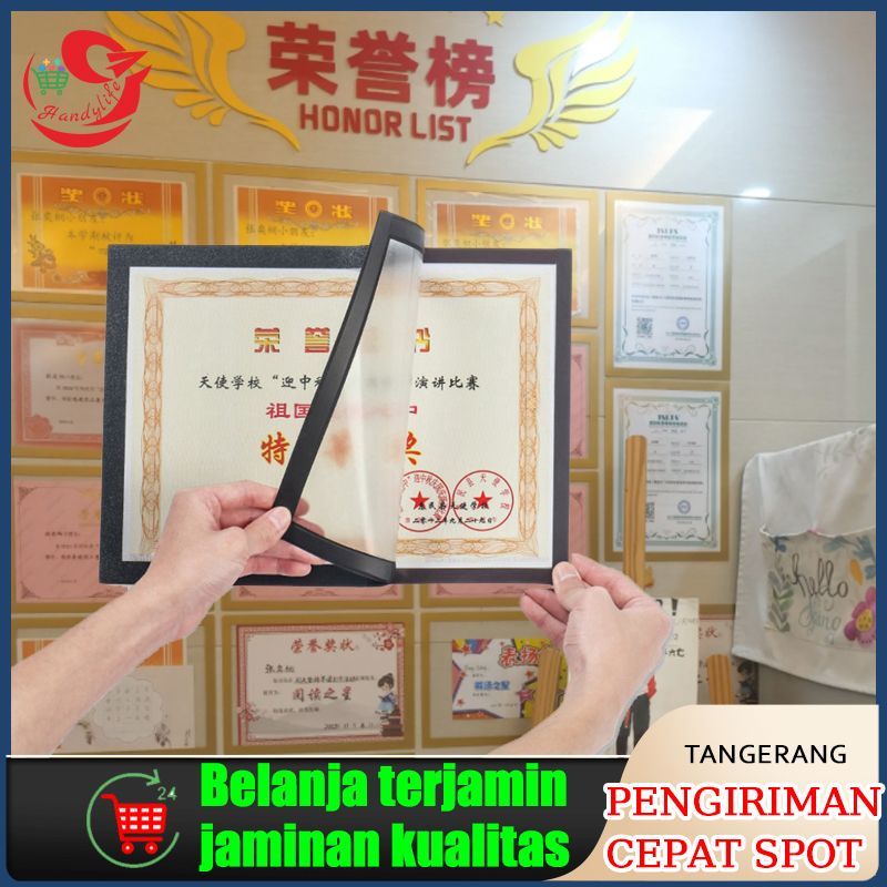 

A4 Magnetik Document Sign Holder Frosted Magnetic File Frame PVC Dinding Poster Picture Notice Display Award Certificate