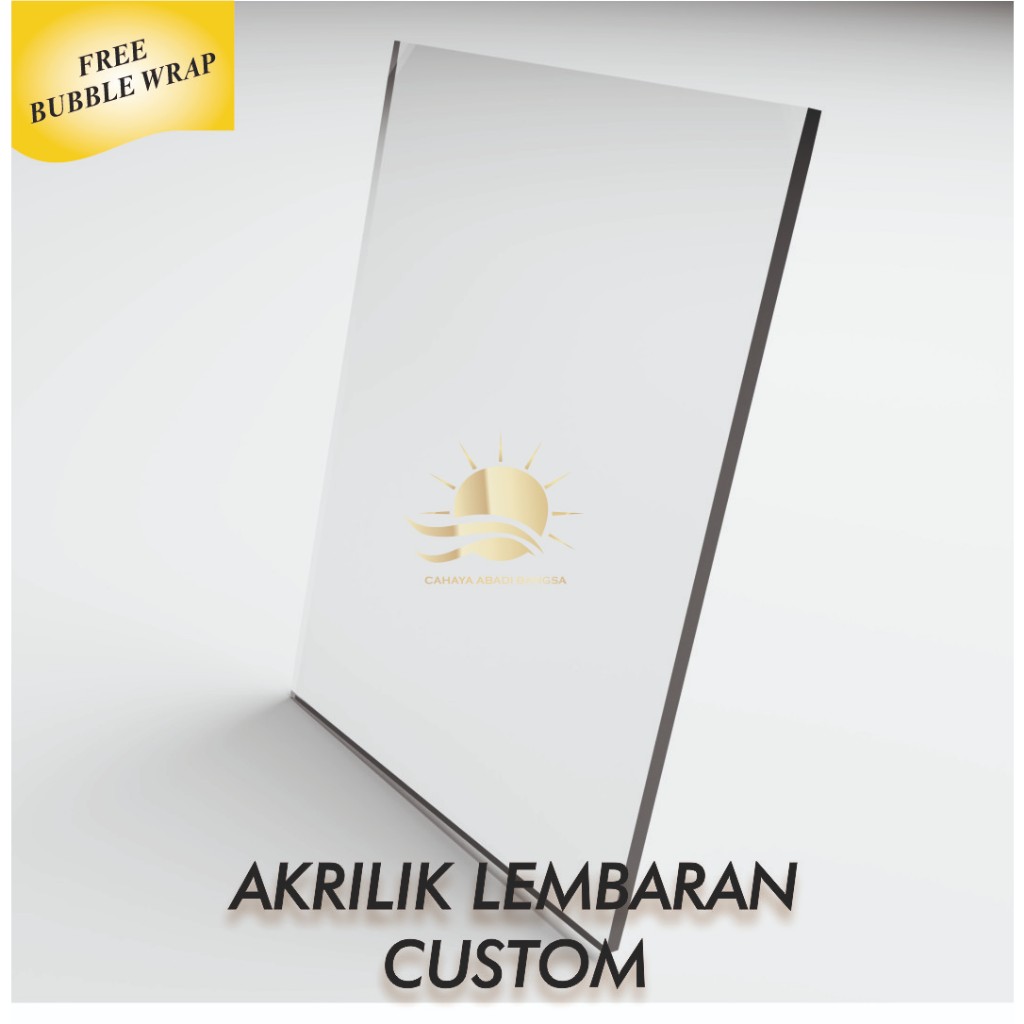 AKRILIK BENING POTONGAN LEMBARAN CUSTOM