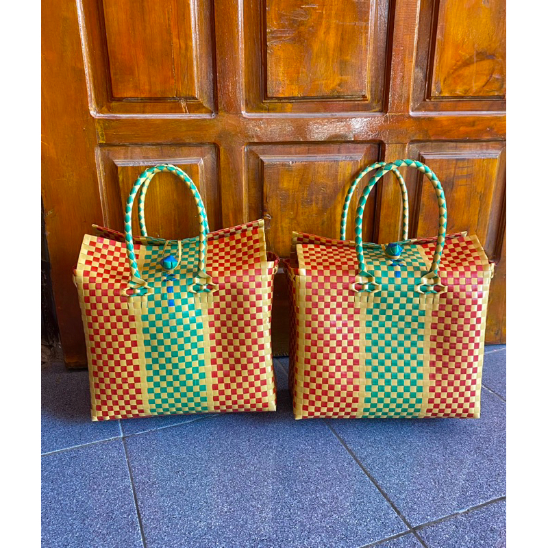 TAS TUTUP ANYAM PLASTIK UKURAN S