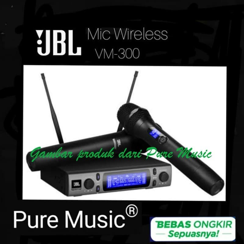 JBL VM300 / VM-300 Mic Wireless - Hitam