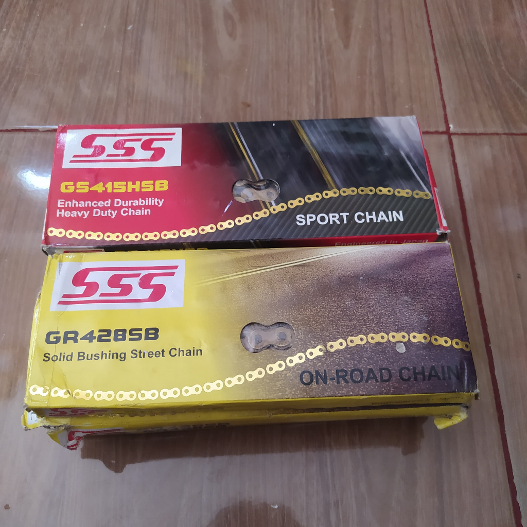 RANTAI RANTE SSS TRIPLE S GOLD 415 428 SB HSB 130 L PNP CB GL MEGAPRO TIGER NINJA VIXION SCORPIO dll