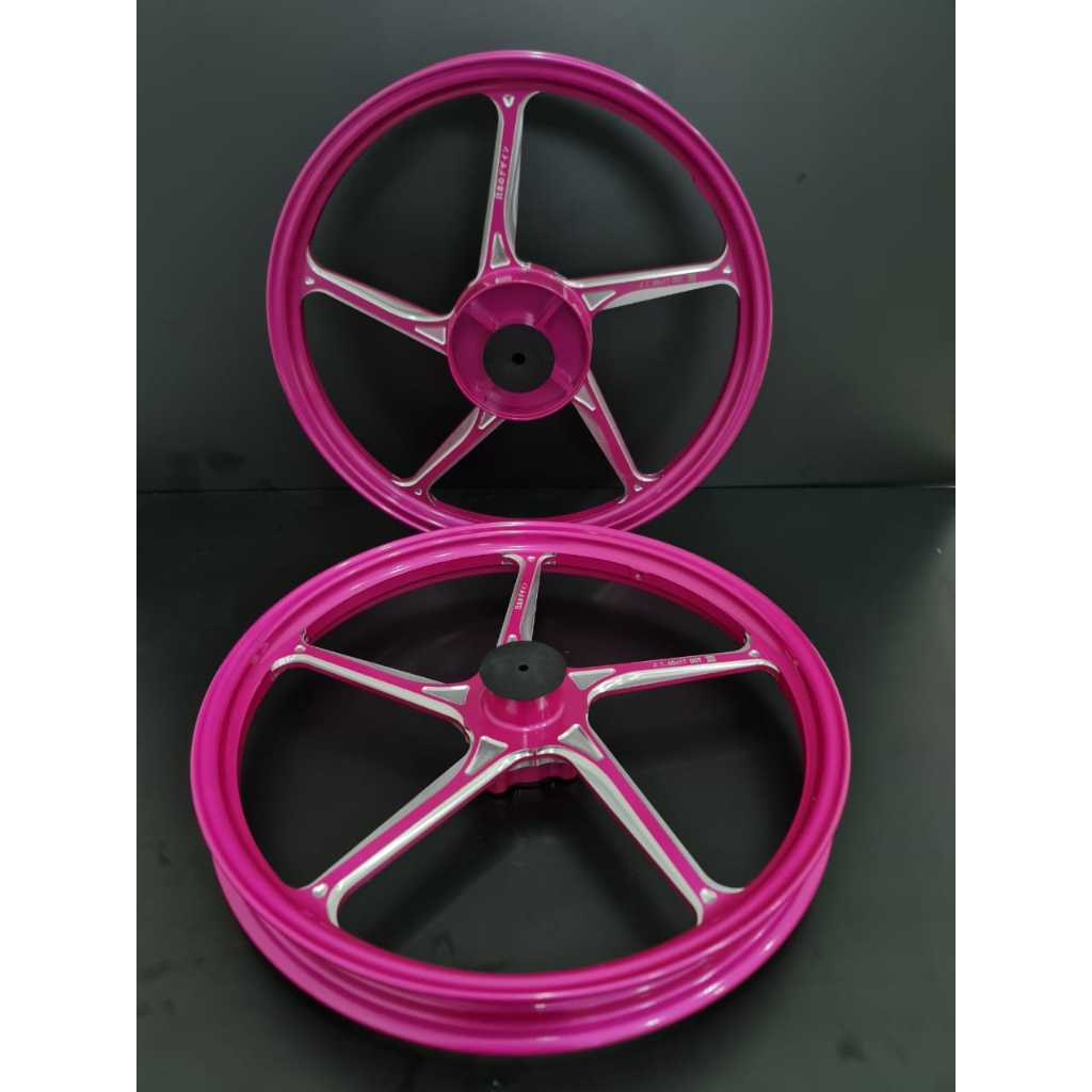 VELG RACING CNC COPY AK55 MX OLD MX KING MX NEW BEAT RING17 VARIO125  MIO RING17 PINK UNGU BIRU MERA