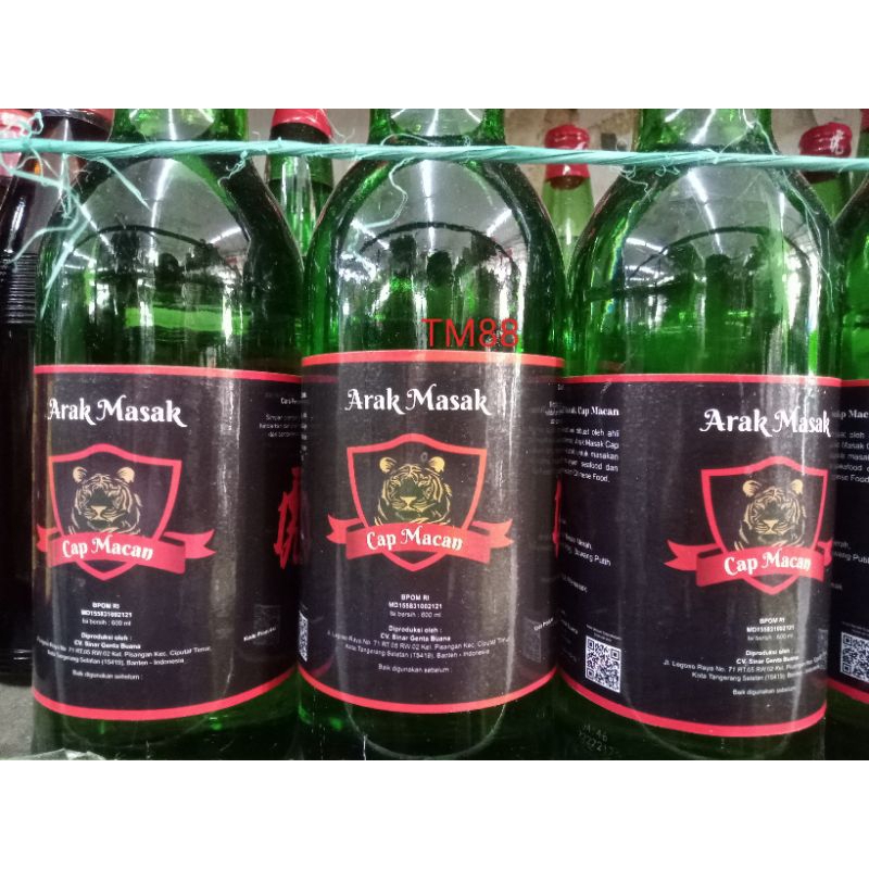 

ARAK MASAK/ARAK PUTIH/ARAK OBAT/PEK CIU CAP MACAN 600 MIL KHAS KALIMANTAN