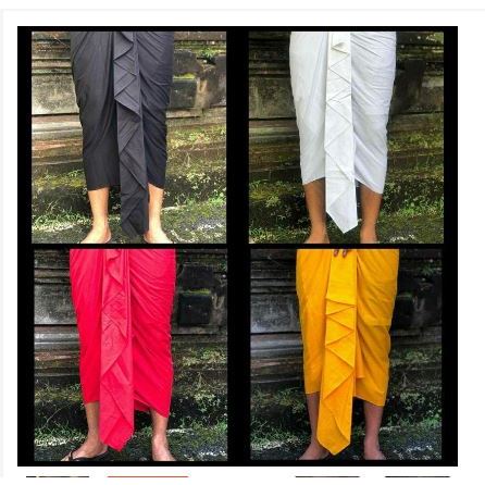 kamen bali setengah jadi polos warna kuning / kamen bali pria setengah jadi polos hitam dan putih