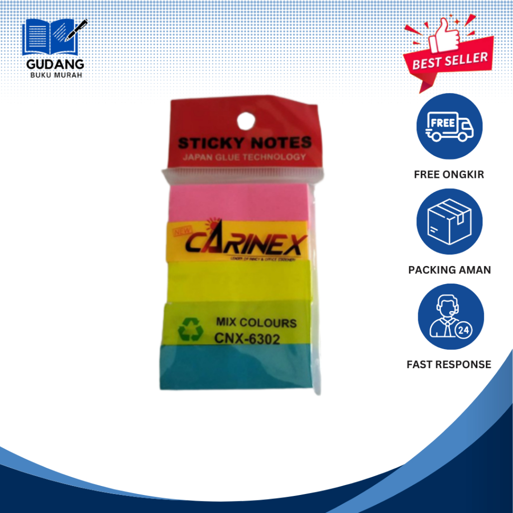 

Sticky Notes Carinex Mix Colours /Memo / GUDANG BUKU MURAH