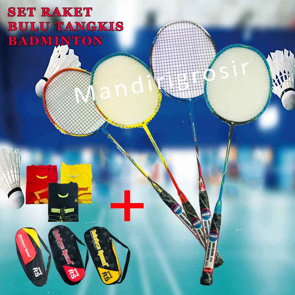 Badminton Reinforce Speed * Set Raket * Raket Bulu Tangkis