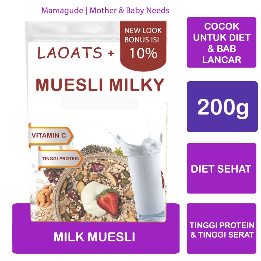 

Muesli Fruit And Seed 1kg Laoats (200g)