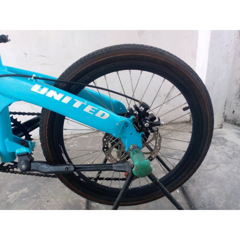 sepeda lipat united dot frame alloy rem dobel cakram