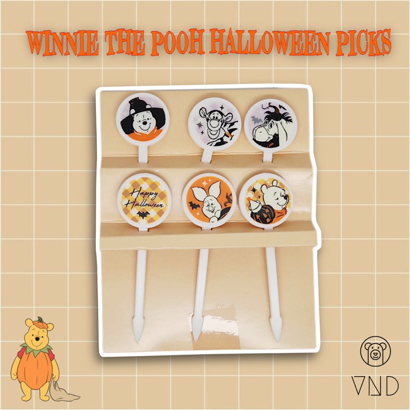 Winnie The Pooh Halloween Picks ORI Japan/ Hiasan Bekal