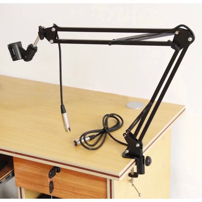 ARM STAND SUSPENSI MICROFON STAND MIC JEPIT MEJA / STAND LIPAT SUSPENSION MICROPHONE