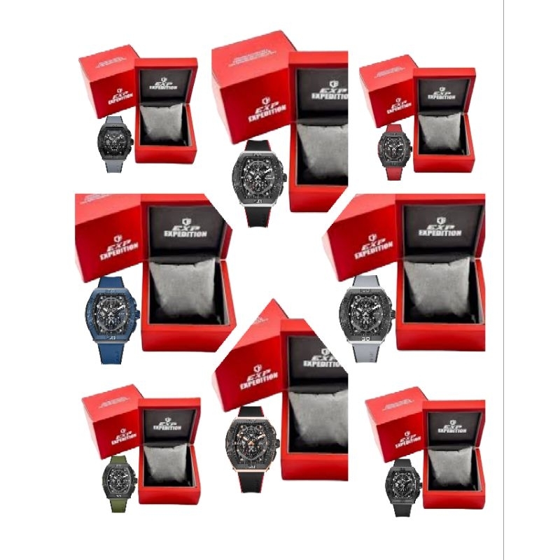 Jam Tangan Pria Expedition 6800 EXP6800 EXP 6800 Exp6800 Exp 6800 Tali Karet