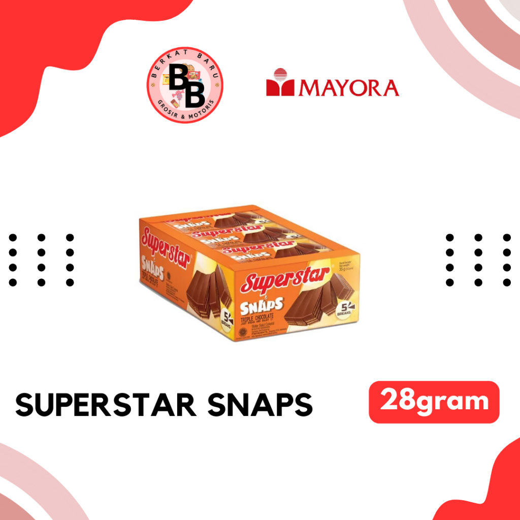 

[BB SNACK] superstar Snaps 28gram HARGA PER BOX