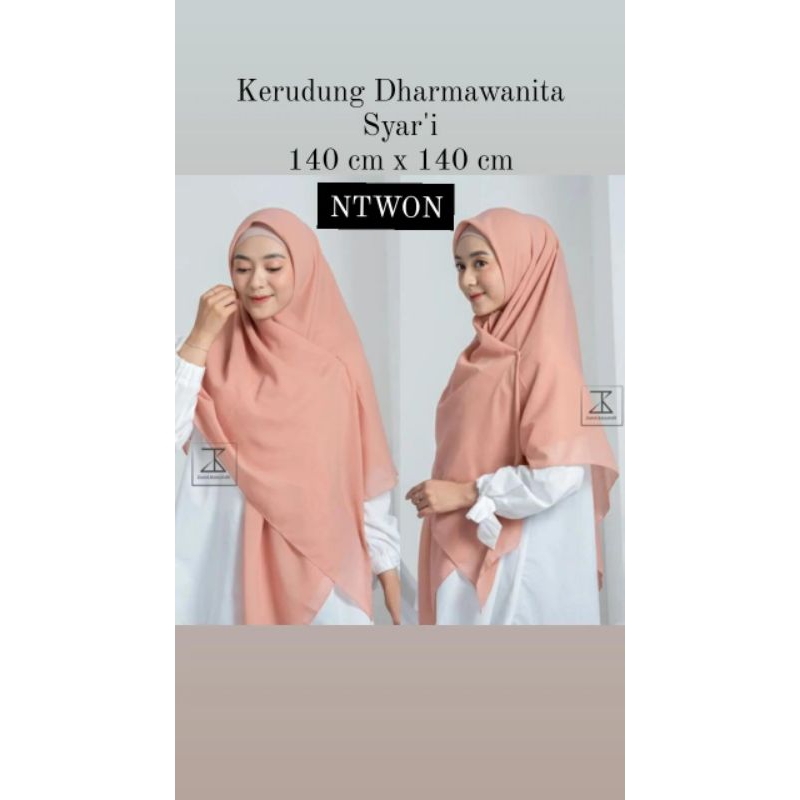 Kerudung Dharmawanita Syar'I Jumbo 140 cm x 140 cm