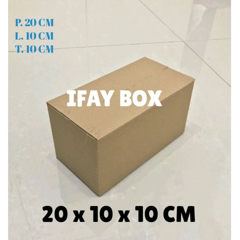 

Kardus box Uk. 20x10x10 cm single wall polos