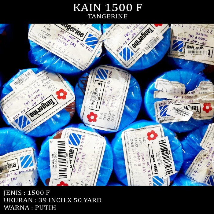 KAIN KERAS LEM 1500F A TANGERINE FISLIN PISLIN VISLIN GROSIR