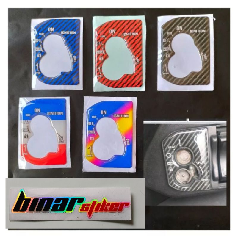 STIKER TIMBUL EMBLEM TUTUP KUNCI GENIO. BEAT 220.FI.VARIO 110