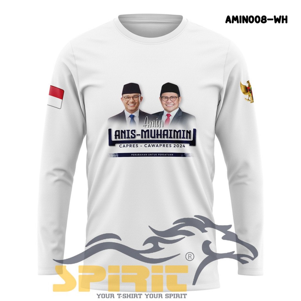 Kaos Anies Baswedan Muhaimin Iskandar Presiden Indonesia 2024 lengan panjang