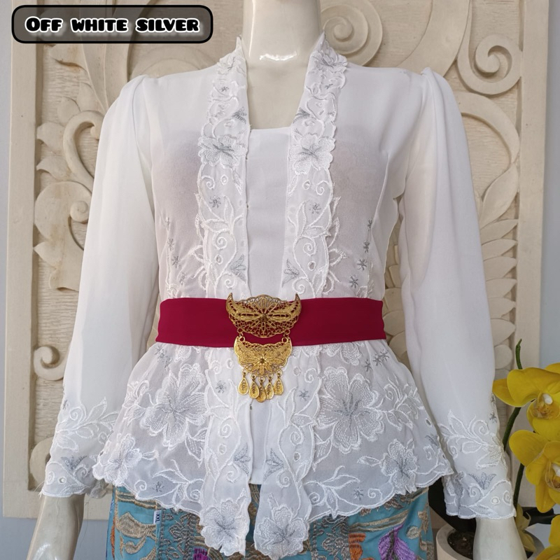 Kebaya jadi bordir motif matahari tangan lonceng | JARITAN PRIBADI