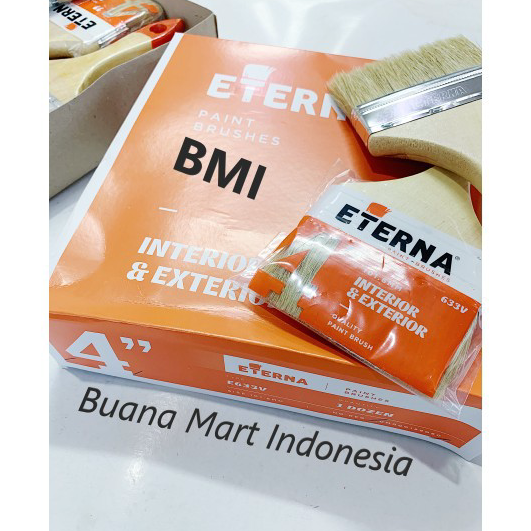 

Harga Murah Kuas Cat Eterna | Kuas 633 4" | Brush Eterna | Kuas Tembok Eterna ORI