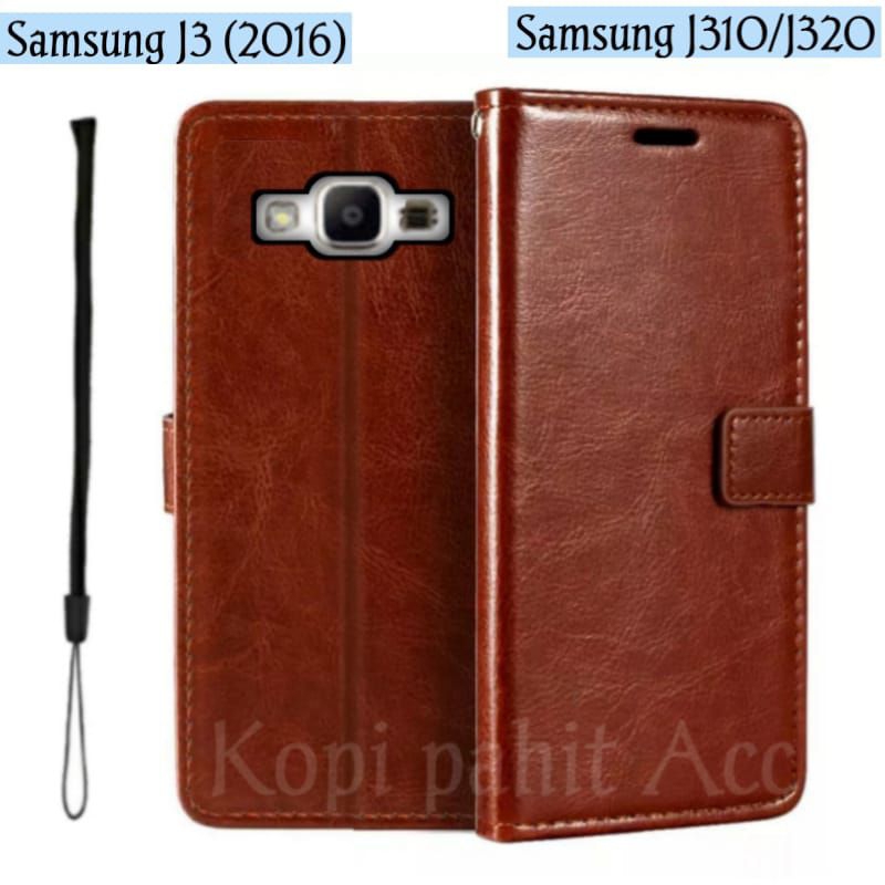 Case Untuk Hp Samsung Galaxy J3 2016 J310 J320 Flip Cover Wallet Sarung Hp Casing Dompet Flip Magnet