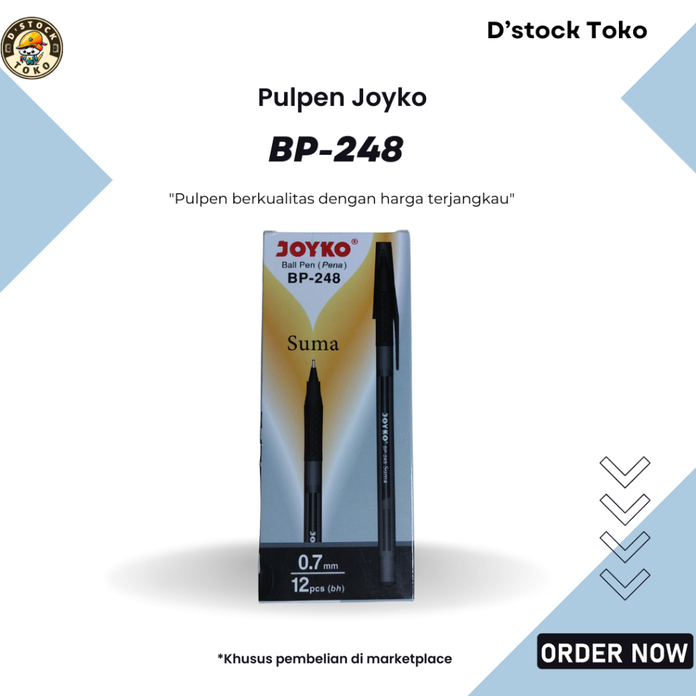 

Pulpen Joyko BP-248 SUMA Hitam Per Pcs Dstock Toko