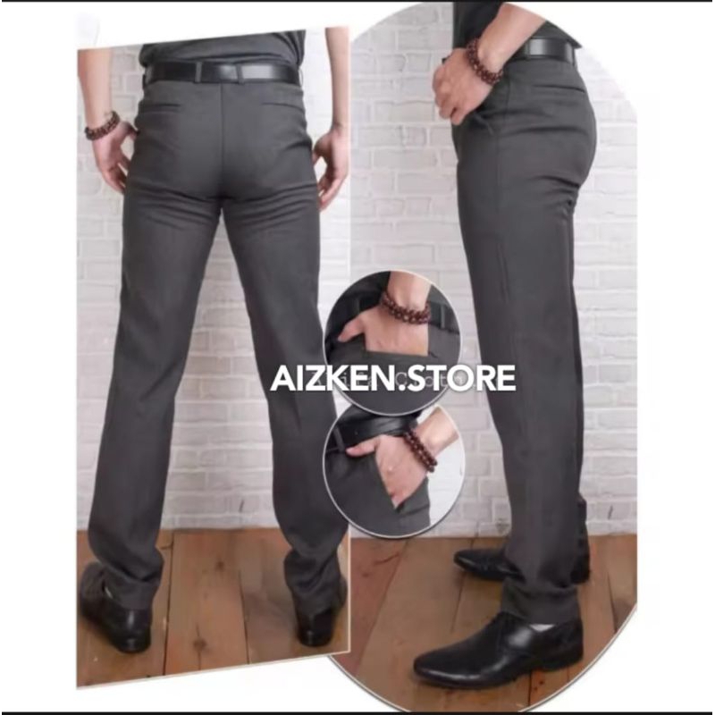 Celana bahan formal slimfit pria celana kantor