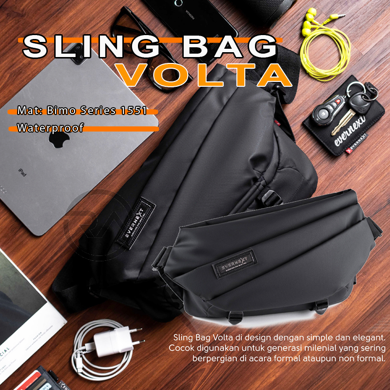 Tas ts Sling Bag Selempang Pria Aesthetic Distro Keren Waterproof
