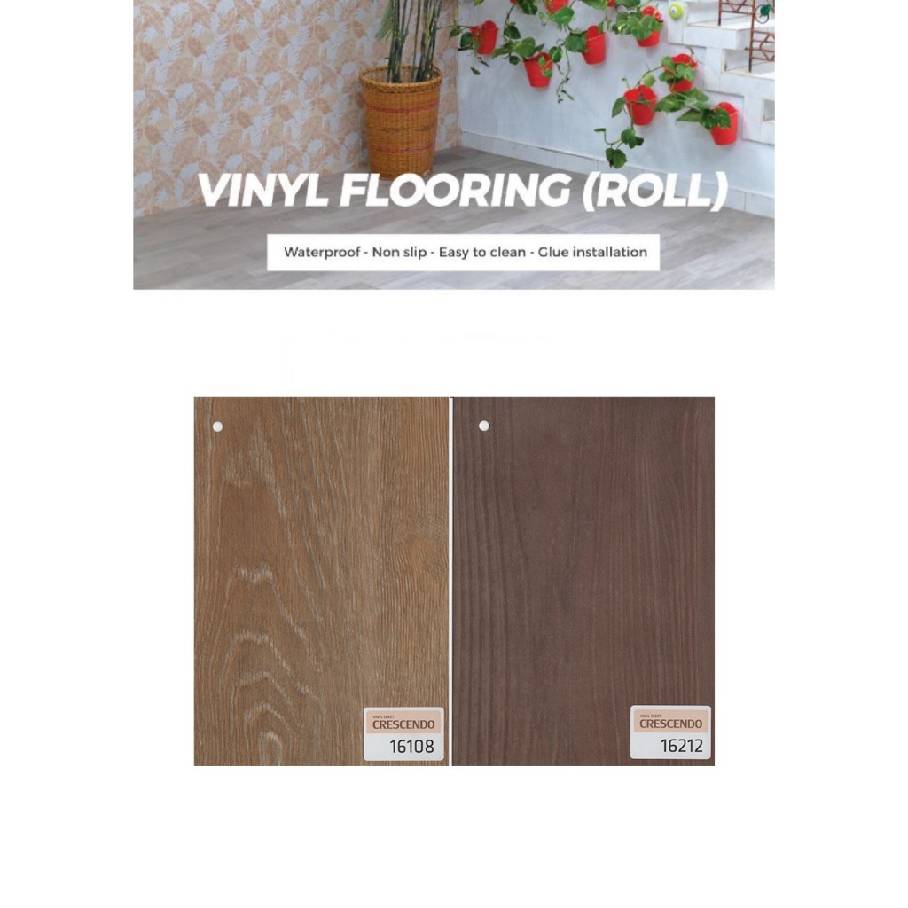 Karpet Vinyl Lantai Crescendo 1mm Motif Kayu Murah