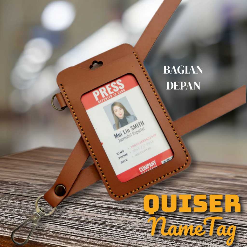 

Name Tag / ID Card Holder Polos Kulit Asli Garut