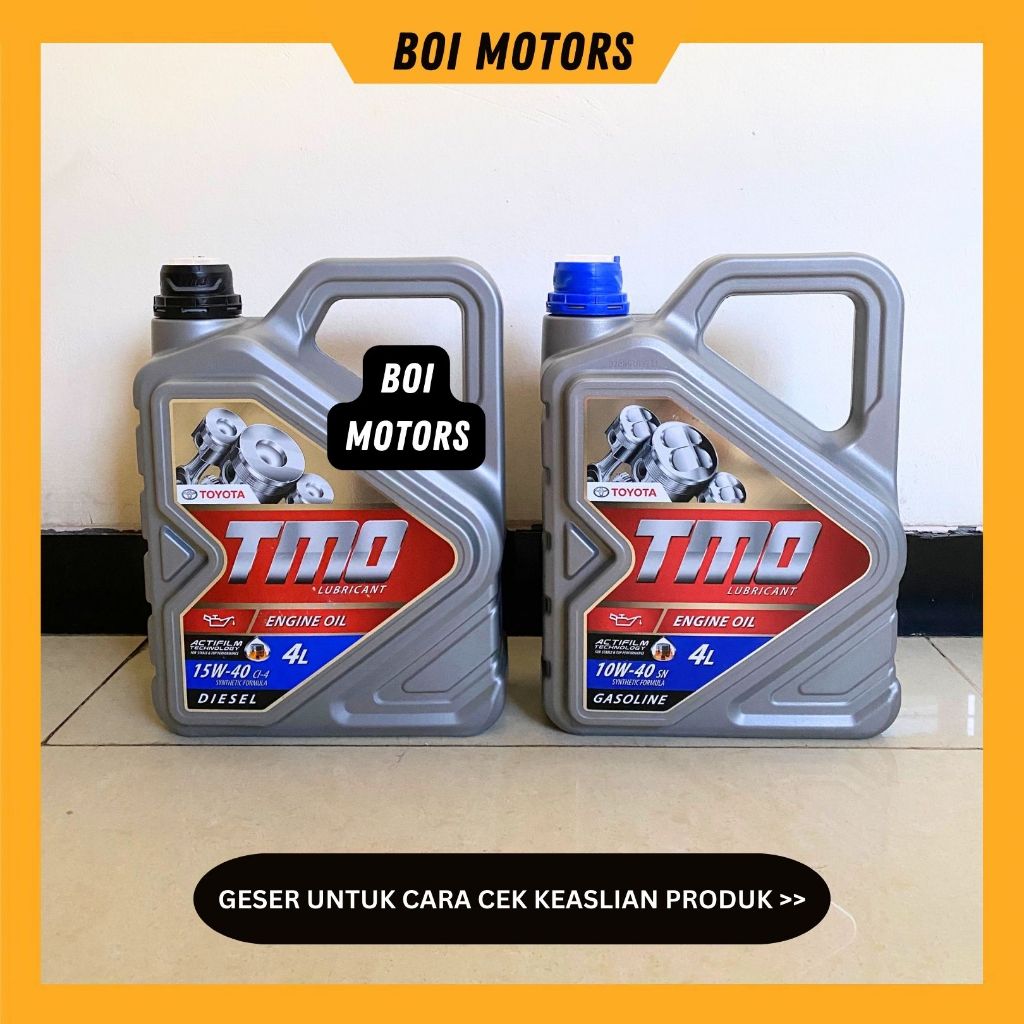 GALON -  OLI TMO (10W-40 BENSIN) & (15W-40 DIESEL)  - ISI 4 LITER 100% ORI