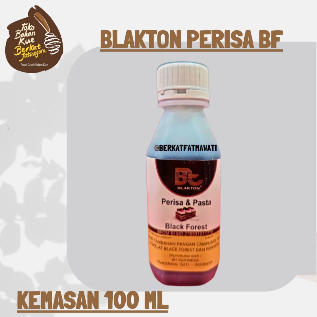 

BLAKTON PERISA BF KEMASAN 100 ML/ PERISA MAKANAN BLACK FOREST