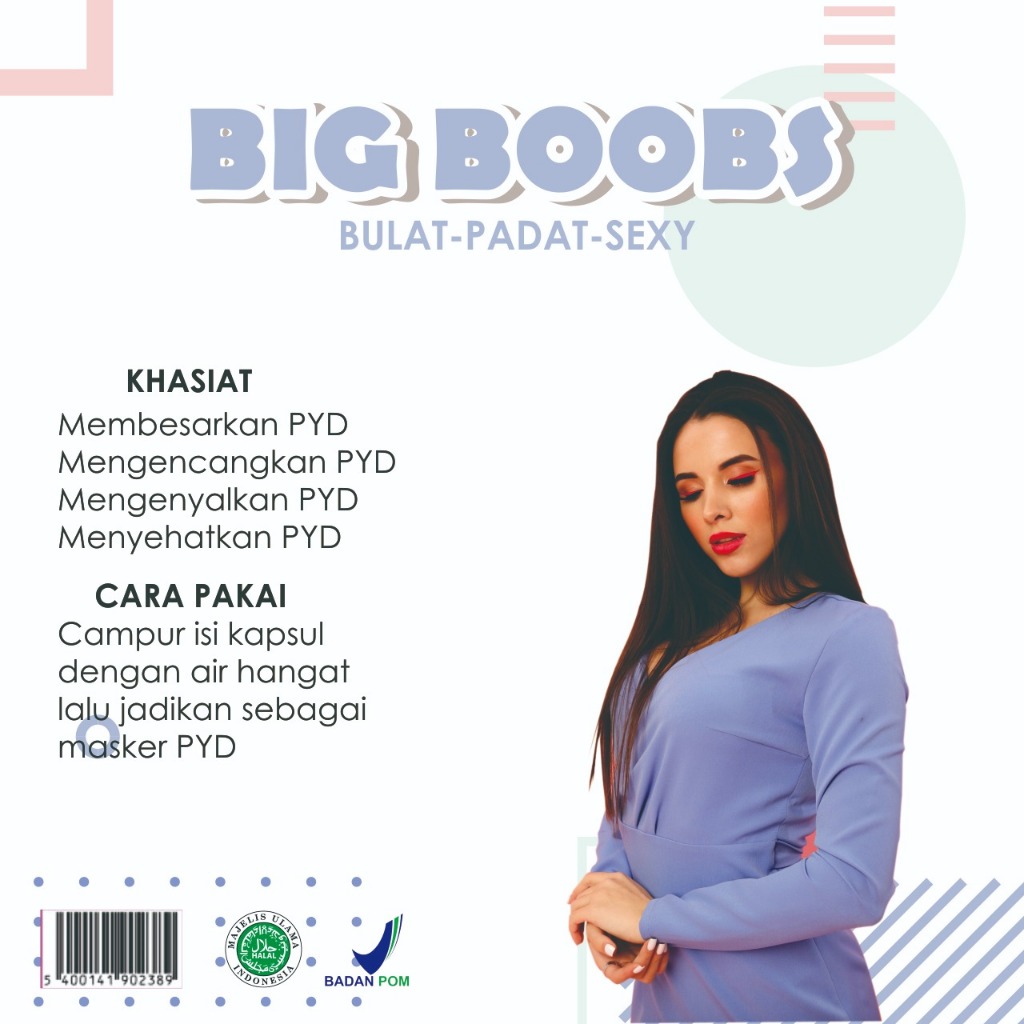 PRIVASI AMAN HARGA PROMO  BIG BOOBS SUPLEMEN VITAMIN PEMBESAR PENGENCANG Payudara Permanen BPOM TANP