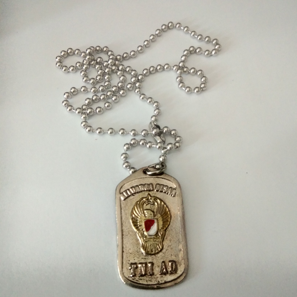 Kalung Dog Tag TNI AD Cor