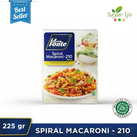 

La Fonte Spiral Macaroni 225 Gram Soup Pasta Makaroni Skotel Keju Sop Instant