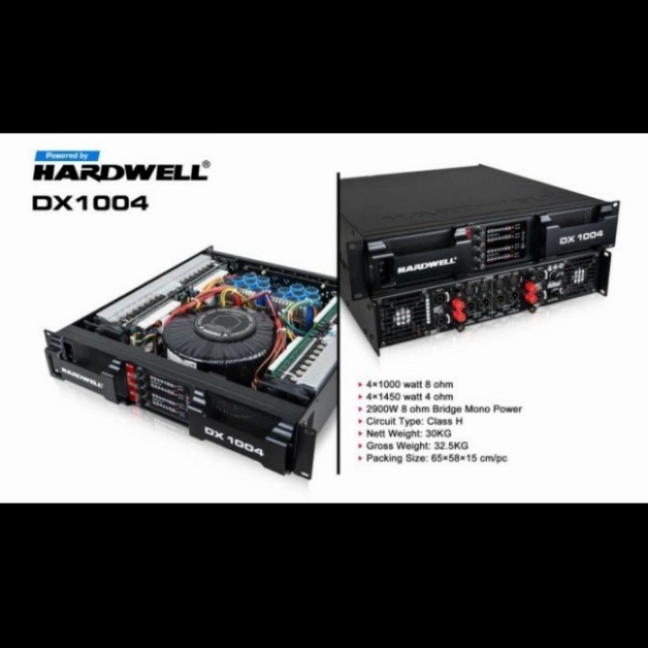 Power Amplifier HARDWELL DX 1004 / DX1004 4 Channel Class H Original Hardwell