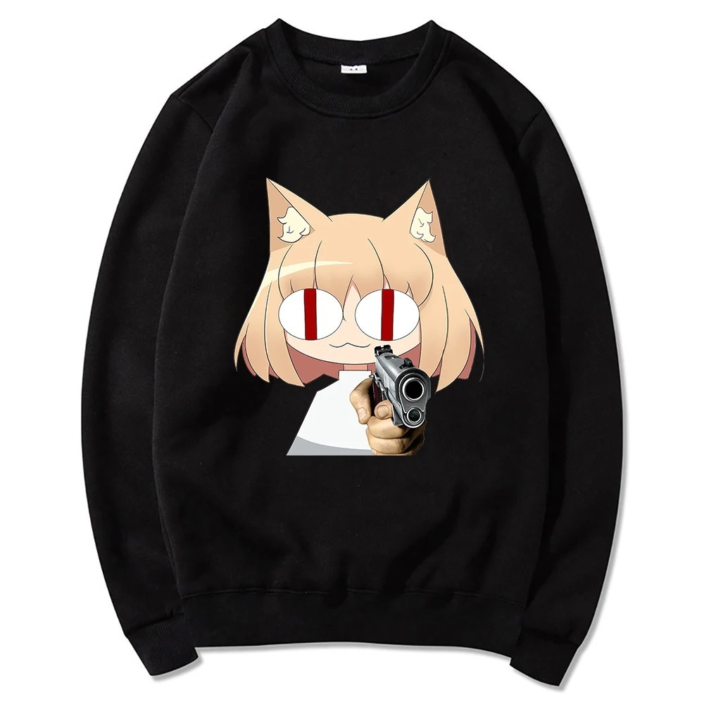 Jaket Sweater Anime Anime Melty Blood Neco Arc Holding Gun