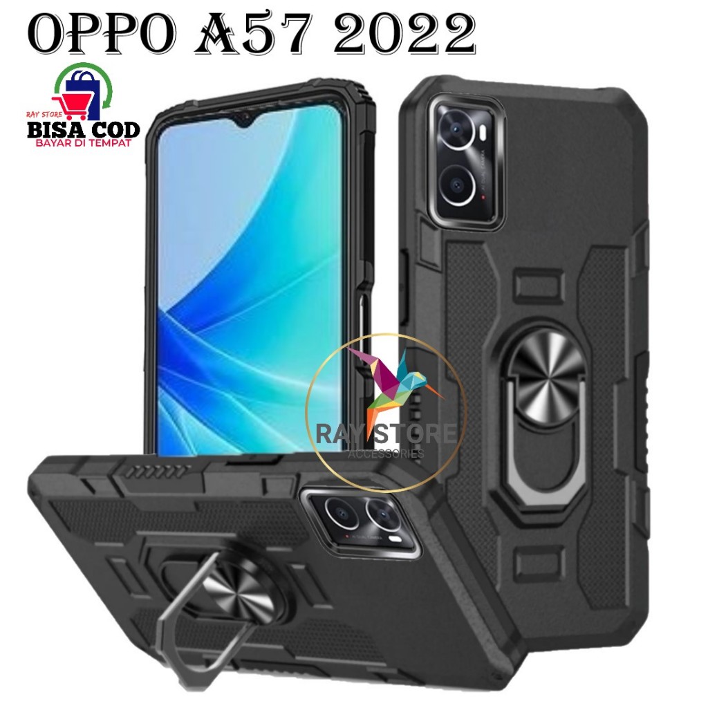 OPPO A57 2022 CASE ROBOT HIT EYE RING CASING HP ARMOR SHOCKPROOF