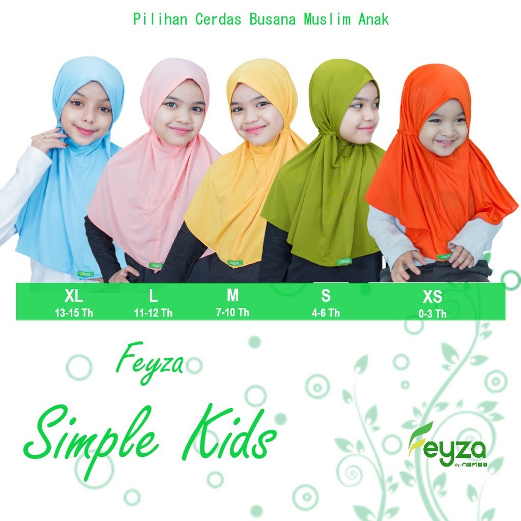 PROMO  Jilbab Instan Anak Non Pet Simple Kids | Hijabers Instan Anak Kerudung Instan Anak