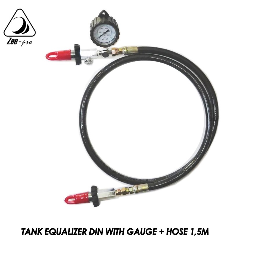 DIN Tank Equalizer Hose With Pressure Gauge Hose 1,5m Scuba Diving Selam ZEEPRO
