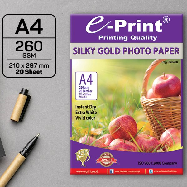 

PAPER / KERTAS SILKY GOLD 260 EPRINT / 20LBR