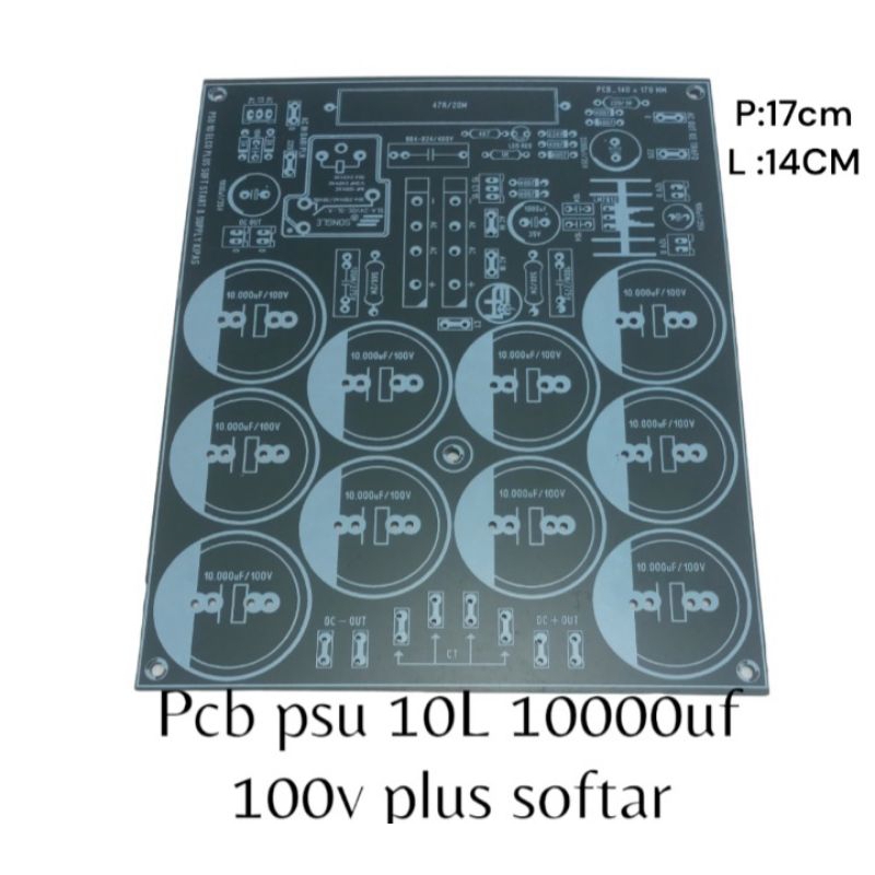 Pcb psu power supply 10 elko plus softar