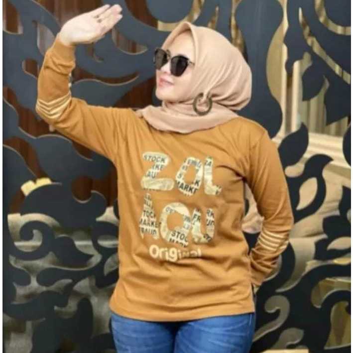 KAOS ZOLAQU TERBARU//KAOS ZOLAQU ORI//KAOS WANITA/BAJU WANITA// KAOS LENGAN PANJANG WANITA ZOLAQU