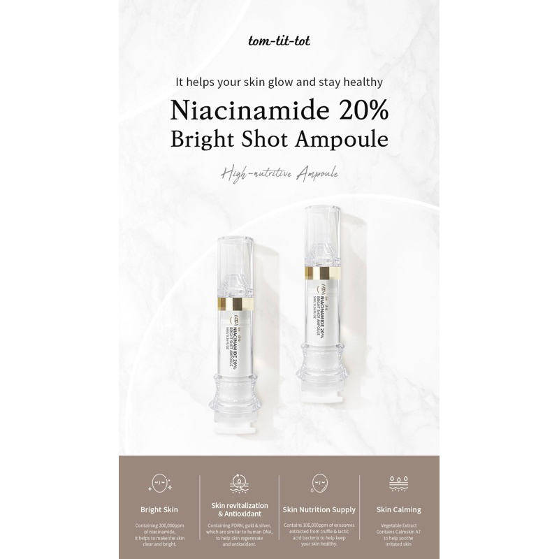 Ampoule Niacimide20% bright shot tomtittot