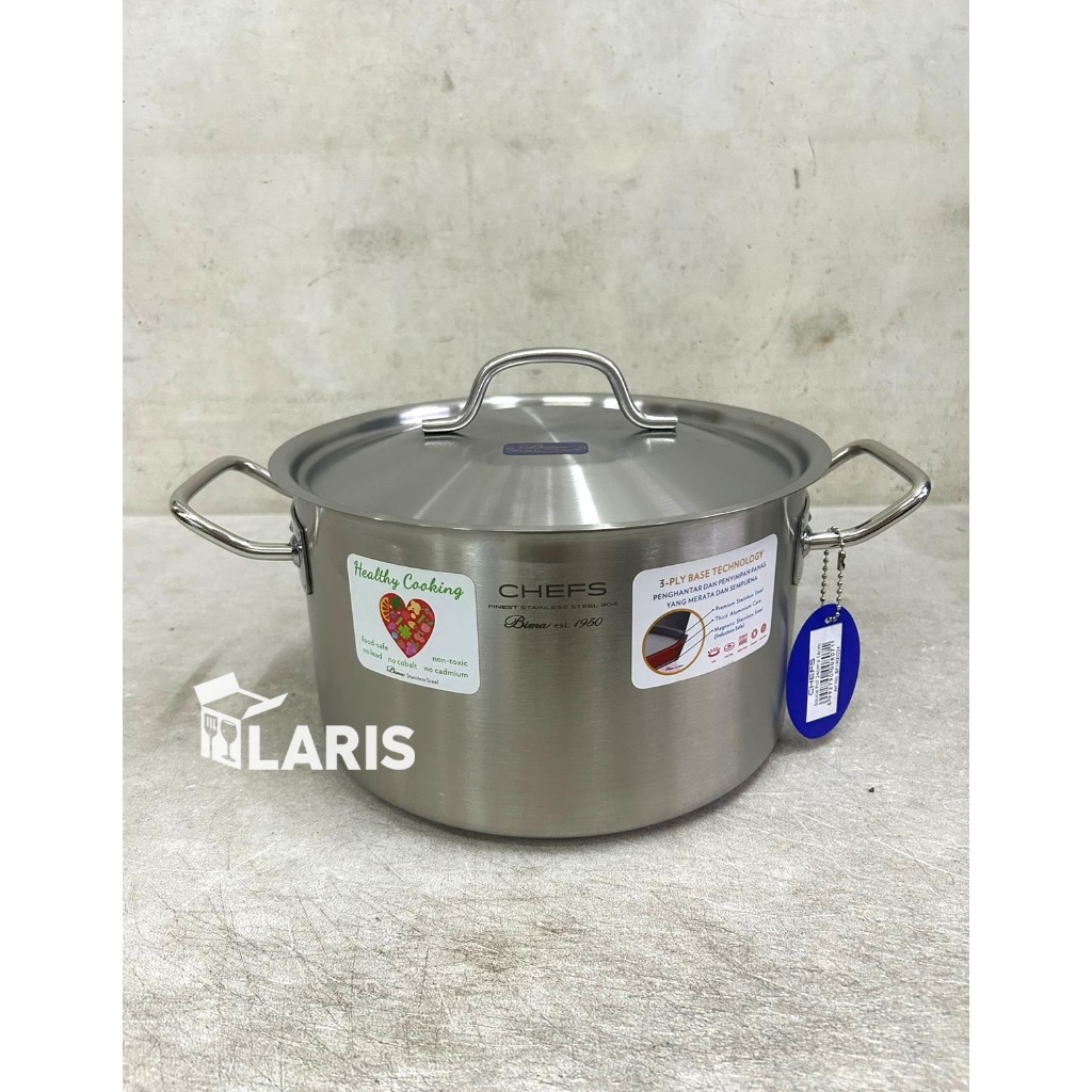 Bima Chef Sauce Pot 24 cm 6,3 Liter Panci Bima Stainless Bahan Tebal Berkualitas