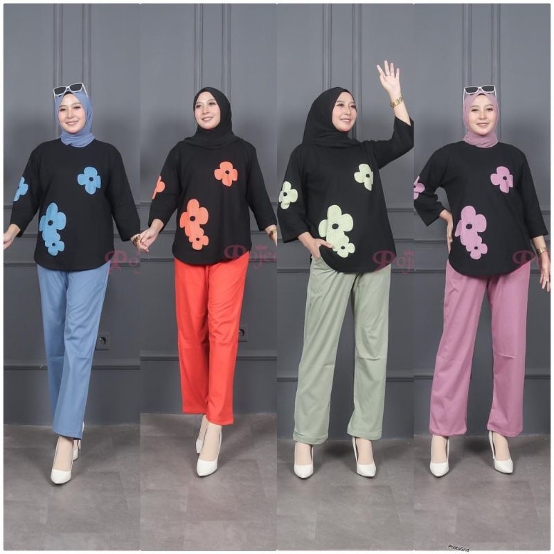 Setelan Flowers Original Pojee ✔️Pojee