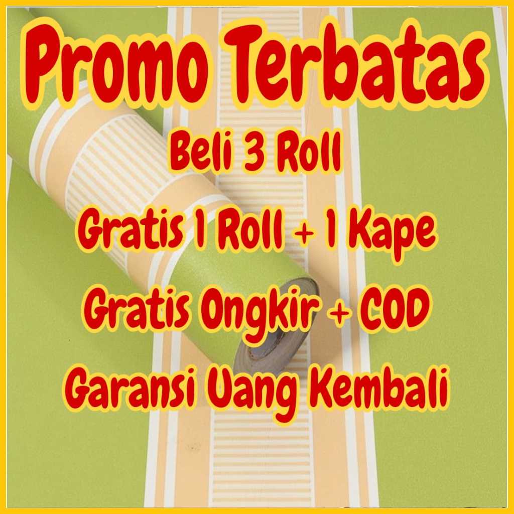 (BELI 3 ROLL GRATIS 1 ROLL + GRATIS 1 KAPE) WALLPAPER DINDING kamar tidur stiker dinding kamar tidur