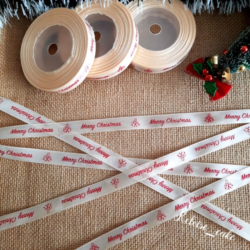 

[ NEW ] PITA SATIN CHRISTMAS/NATAL CREAM LEBAR 1 CM