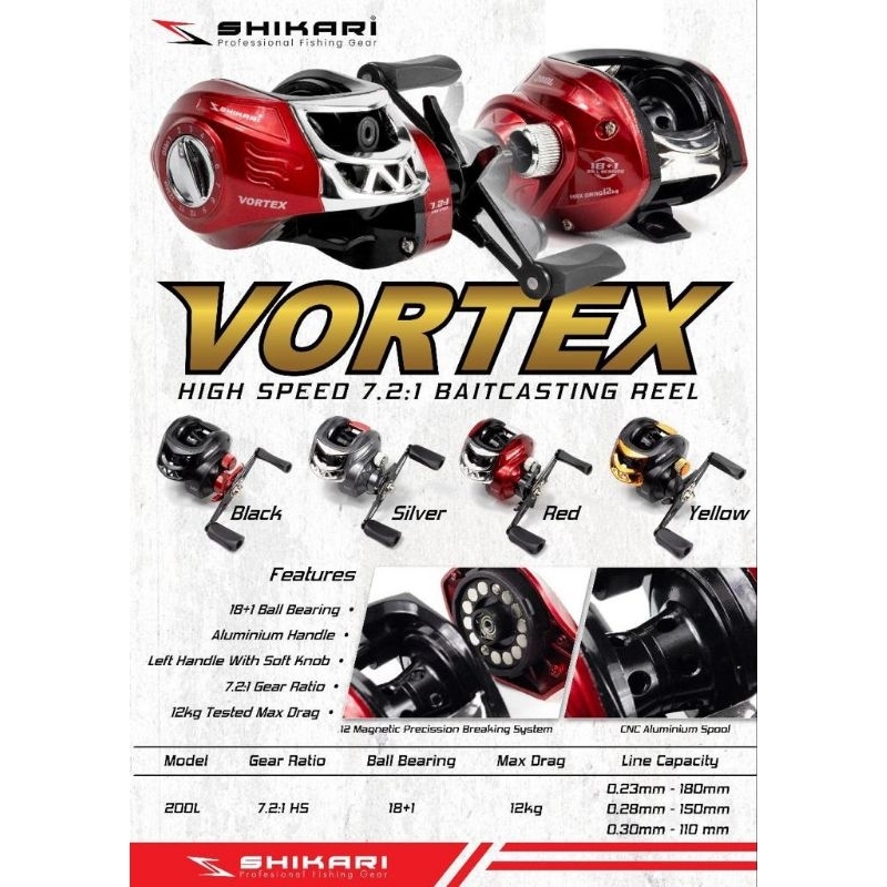 reel BC shikari vortex / voltra HS 7.2:1 baitcasting