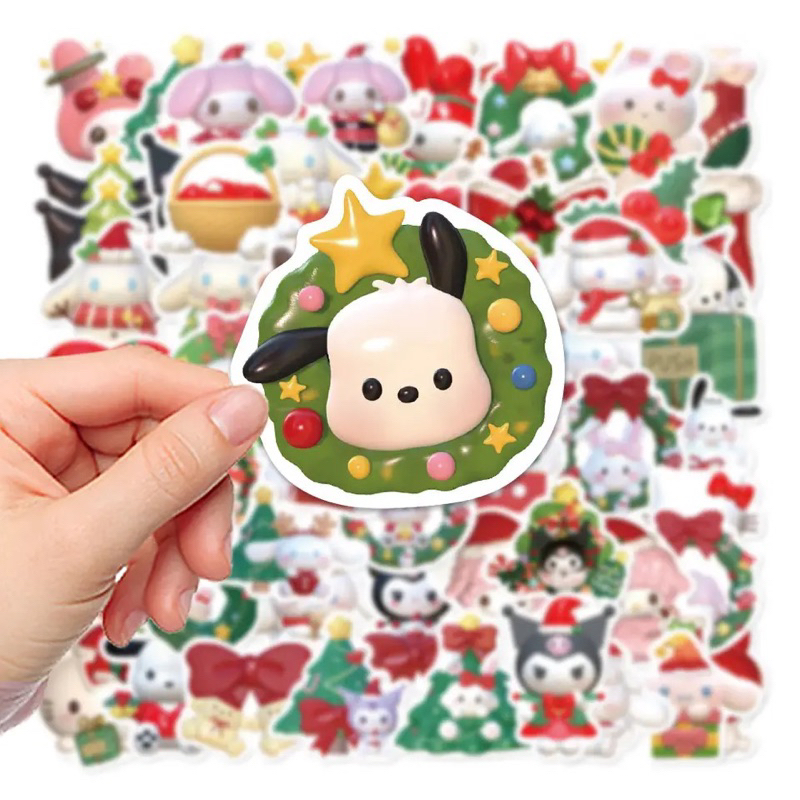

COD 50 buah Lucu Natal My Melody Kuromi Kartun Anime Stiker Decal Kulkas Gitar Laptop Ponsel Dinding Stiker Kawaii