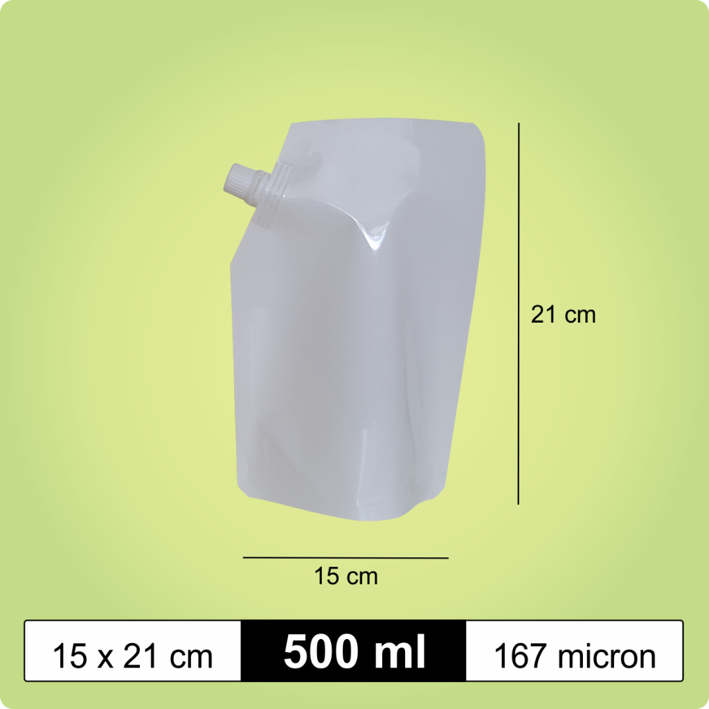 Liquid Standing Pouch with Spout - PUTIH 500 ml
